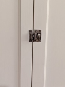 lot 54 image: Tall White Wood CabinetDresser