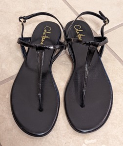 lot 97 image: Cole Haan Black Leather Sandals