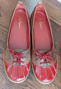 lot 104 image: Two Pairs of Cole Haan Red Flats