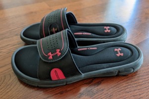 lot 105A image: Under Armour Black Slide Sandals