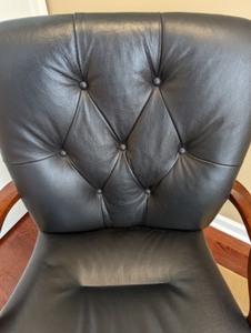 lot 178 image: Black Leather Office Chair