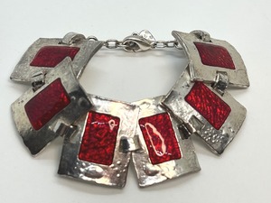 lot 223 image: Dolce Vita Silver and Red Accented Bracelet