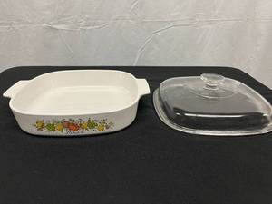 Rare Vintage Spice of Life LEchalote Shallow Large Casserole Baking Dish CorningWare A-10-B 2.5L - Excellent Condition - A Little Clear Tape Residue On Lid...These Are Selling For Crazy Numbers Online