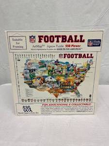 Collectible Vintage NFL Football ArtMap Jigsaw Puzzle 550 Pieces - New In Box - Sealed