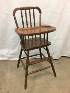 Gorgeous Vintage Classic Jenny Lind Spindle Cut Wood High Chair - Great Condition&nbsp Exact Style Just Sold On Ebay $200