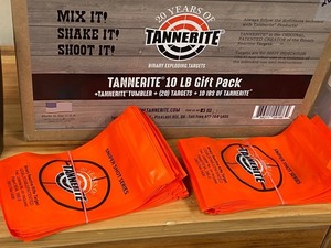 Tanerite 10# Gift Pack, Includes (1) Tannerite Tumbler, (20) Targets, 10-Pounds Of Tannerite Target Mix