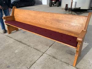 Vintage Oak Church Pew (Approx 8 Feet Long)