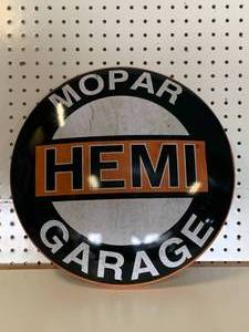 Mopar Garage Metal Oval Sign 16�