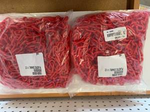 lot 11 image: Two Bags of 1  Red Plastic Chain