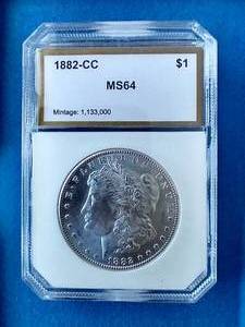 1882-CC Morgan - GSA Hoard - MS64 With COA & Box