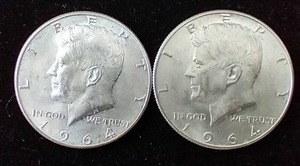 2 90% Silver Kennedy Half Dollars