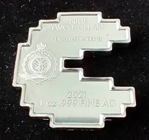 Niue 2 Dollar Pac-Man 1 Oz. Silver Coin