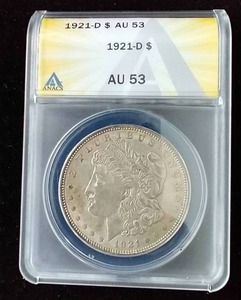 1921-D Morgan Dollar - AU53