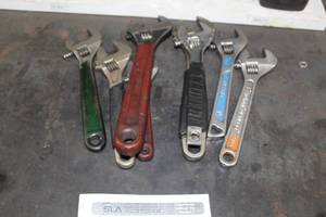 lot 159 image: Lot of (8) Crescent Wrenches