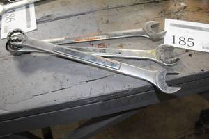 lot 185 image: Lot of (3) 1-14 Combination Wrenches