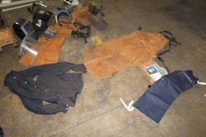 lot 211A image: Welding Protective Gear - Helmets, Aprons, Gloves