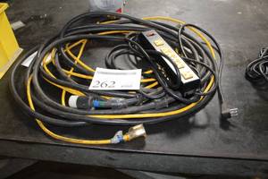 lot 262 image: Extension Cords (x2), Power Strip 6-gang (x1)