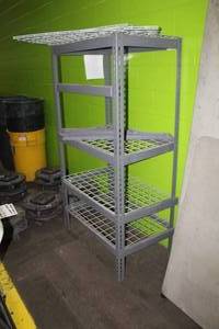 lot 328 image: Metal Shelving Unit 4-tier
