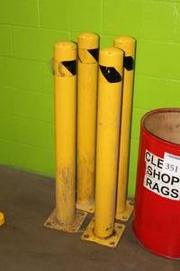 lot 352 image: Lot of (4) Metal Safety Bollards