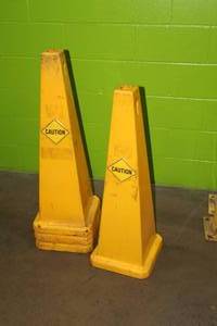 lot 354 image: Lot of (4) Plastic Caution Cones