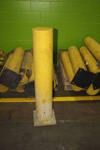 lot 361 image: Lot of (3) Metal Safety Pillars