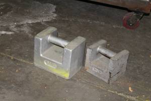 lot 387 image: Lot of (2) Scale Calibration Weights - 25-lb (x1), 50-lb (x1)