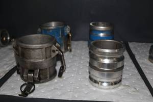 lot 444 image: (2) 3 Double Female Cam Locks, (2) 3 Double Male Cam Locks