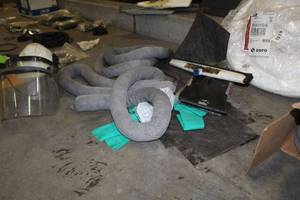 lot 514 image: Lot of  Spill Containment Equipment - Masks, Containment Booms, Squeegee