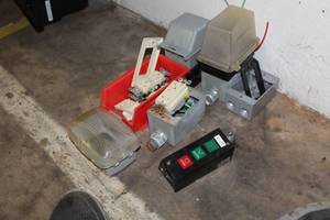 lot 669 image: Lot of  Electrical Supplies - Outlets, Indoor Commercial Outlet Boxes, Outdoor Covered Boxes, Commercial Garage Control Panel