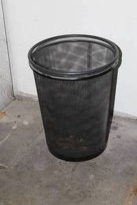 lot 1131 image: Lot of (2) Metal Mesh Garbage Bins