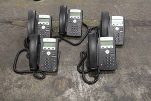 lot 1107 image: Lot of (5) Polycom SoundPoint IP 335 Digital Telephone