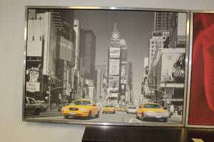 lot 1176 image: Yellow Cab Framed Wall Art