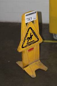 lot 783 image: CAUTION Wet Floor Sign