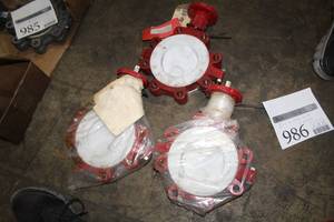 lot 986 image: Lot of (3) Bray 4 Butterfly Valves