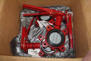 lot 974 image: Lot of (3) 3 Butterfly Valves (New In Box)