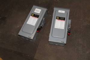 lot 1031 image: Lot of (2) Heavy Duty Safety Switch Boxes