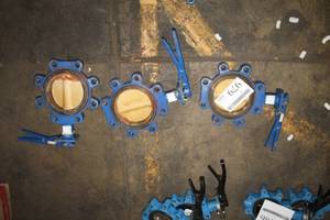 lot 979 image: Lot of (3) DelVal 6 Butterfly Valves