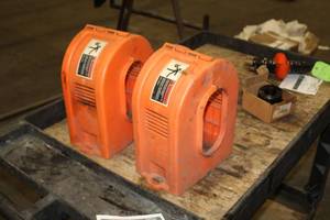lot 1251 image: Lot of (2) Orange Peel Rotating Shaft Guards MCG-15