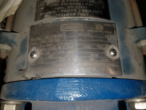 lot 1345 image: Liquiflo H-Series Magnetic Drive Close-Coupled Gear Pump H3F61EE0000000US-9T and Edelmann Motor