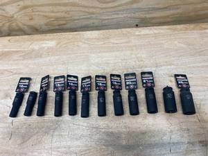 POWERBUILT 12 Drive Deep Well Impact Socket Set (missing 22MM Socket)