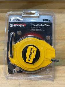 KOMELON 9911 Tape Measure, 100 ft L Blade, 38 in W Blade, Steel Blade, ABS Case
