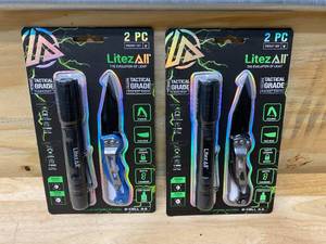 LITEZ ALL Lot of 2-  Knife and Tactical Flashlight Gift Sets
