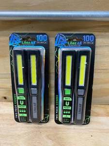 LITEZ ALL Lot of 2-  100 Lumens Task LightBuilt-in Magnetic Clip (2 per package)