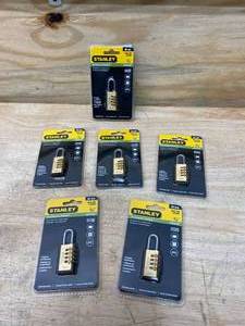 STANLEY Lot of 6- Indoor Combination Padlocks (34)