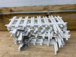 VIGORO Lot of 22-  12 in. H White Classic Picket Style Plastic Garden Fences