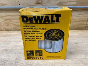 DEWALT 6 Gal. to 16 Gal. Cartridge Filter for Regular for WetDry Vacuum
