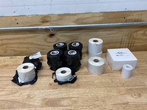 Lot of Various Printer Paper Sticker Rolls