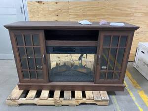 ALLEN  ROTH 54-in W Stanton Birch Infrared Quartz Electric Fireplace