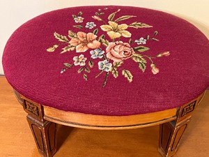 lot 15 image: Vintage Embroidered Step Stool