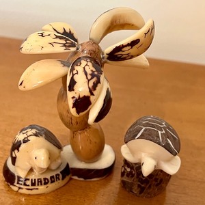 lot 53 image: Two Ecuador Tague Nut Turtle Carvings